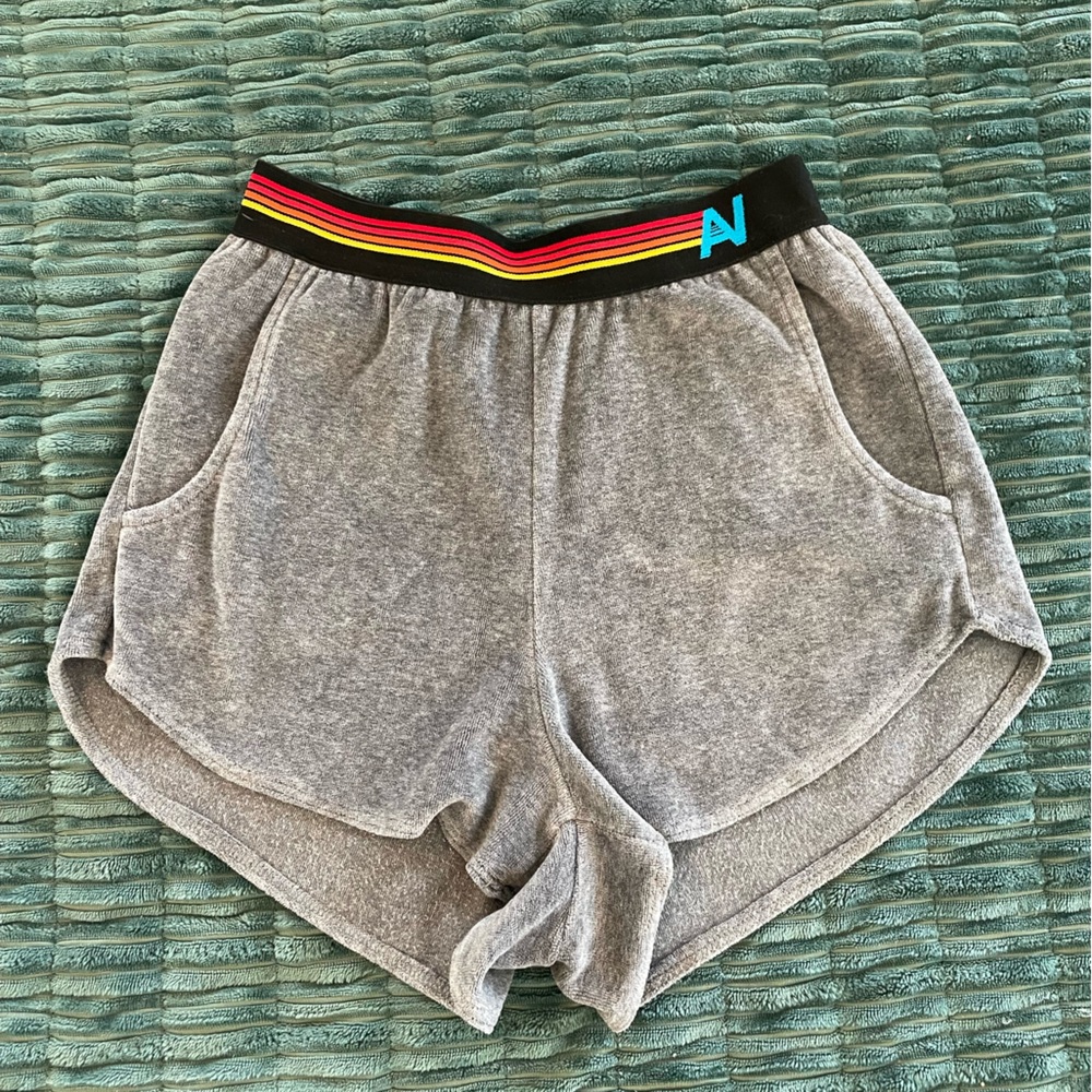Aviator Nation Gray Women's Terricloth Shorts, XS